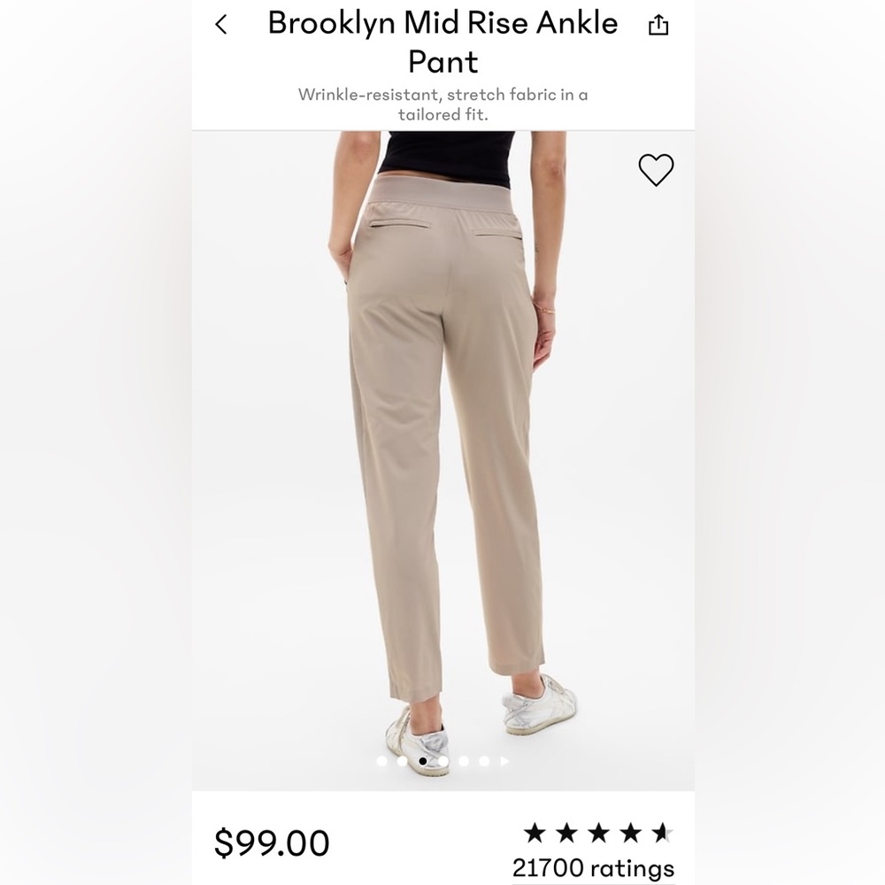 Athleta Brooklyn mid rise ankle pant